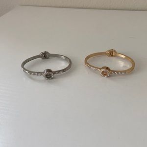 Gold and silver bracelets